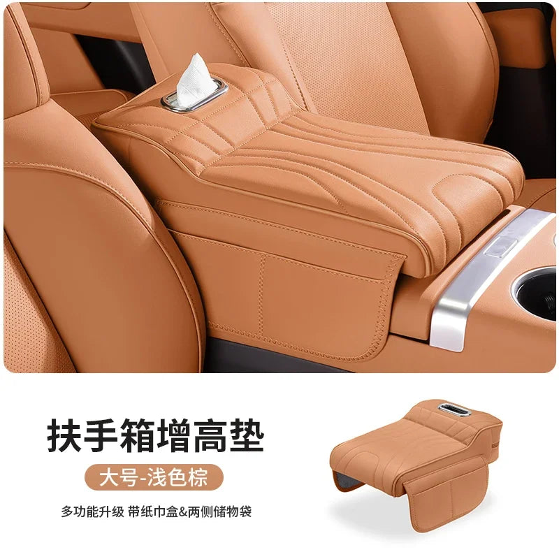 Center Console Armrest Booster Pad For BYD Sealion 7 Sea Lion 07 EV 2024 2025 Armrest Pad Interior Modified Storage Tissue Boxe