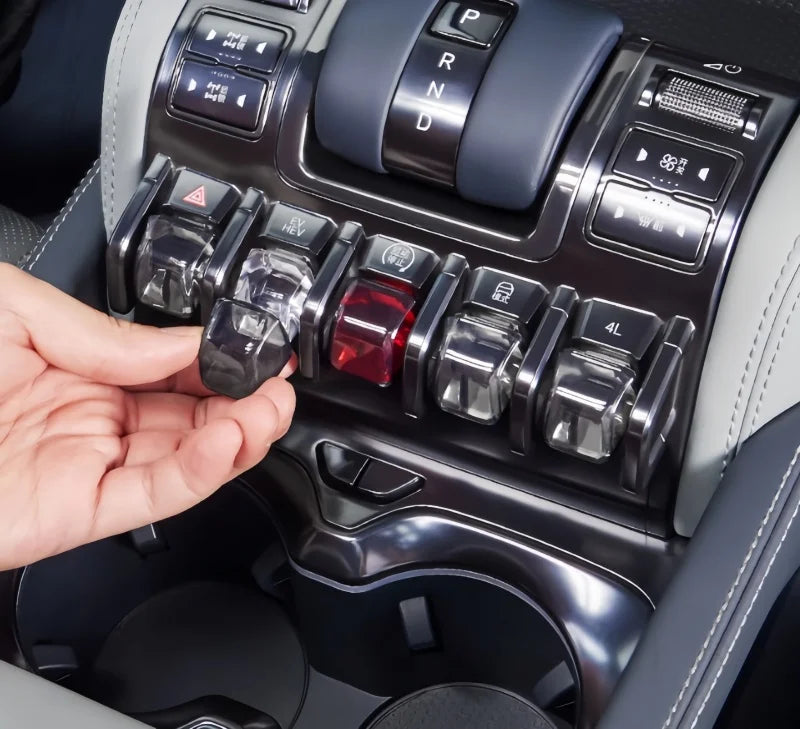 Car Central Control Button Protective Cover Fit for BYD Leopard 5 Leopard 8 Auto Central Control Button TPU Protective Shell
