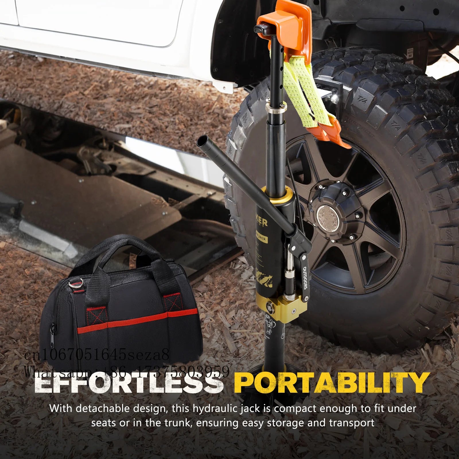 Shengyu INDUST Heavy Duty 19400lbs Portable Hydraulic Recovery Jack for Off-Road Vehicles 4x4 Truck Emergency Rescue Tool