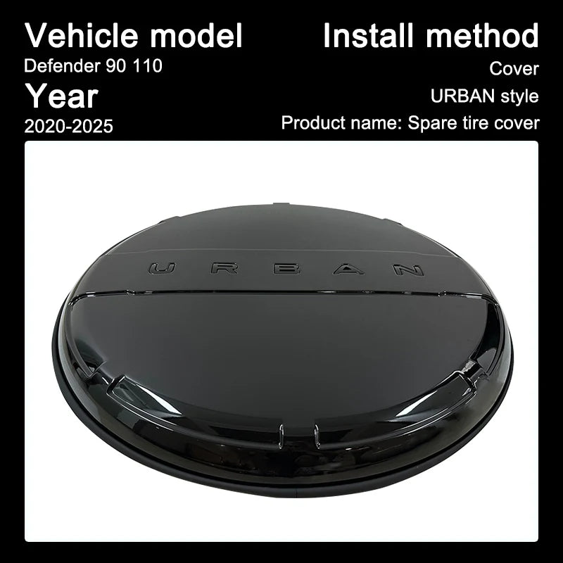 Urban style Spare Wheel Cover for Land Rover Defender 90 110 130 2020-2025 ABS Premium Exterior Decoration Accessories