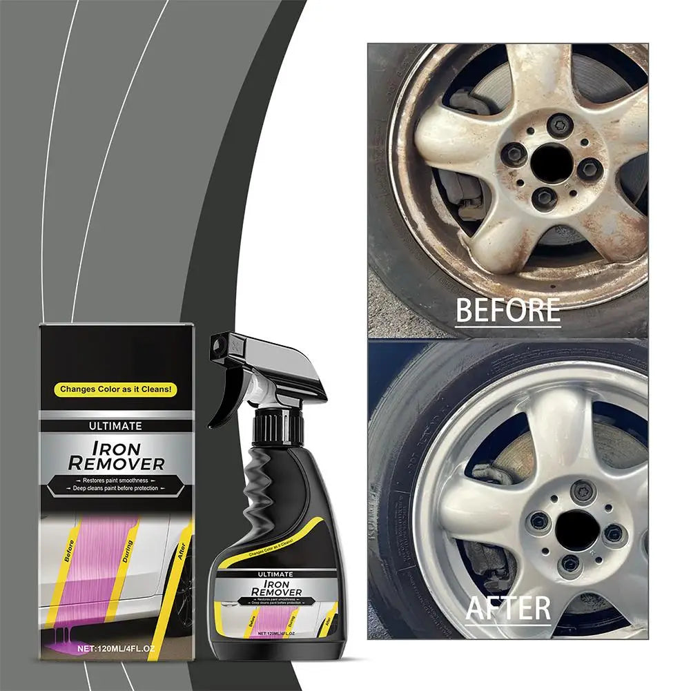 1/2X Car Wheel Hub Care Auto Exhaust Pipe Rust Remover Quickly Clean Metal Iron Rust Derusting Spray Prowder Stain Removal Agent