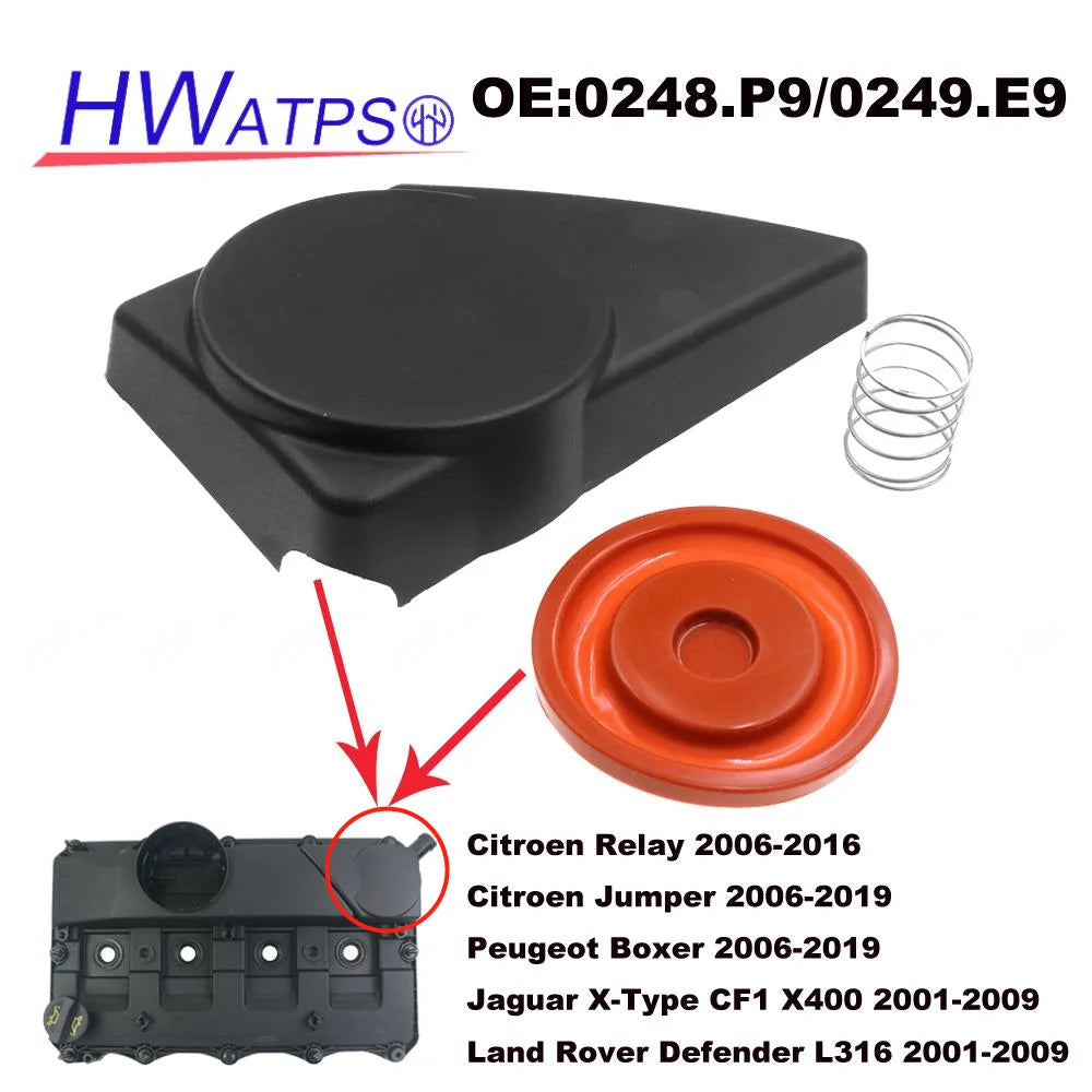 For Citroen Relay Jumper Peugeot Boxer Land Rover Defender Ford Transit New Valve Cover Repair PCV Kit 0248.P9 0249.E9 1526690