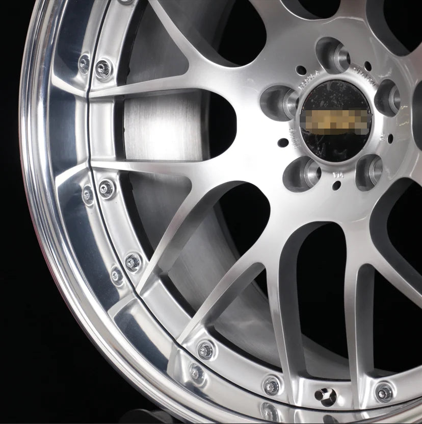 For BMW M2 M3 M4 E36 E46 E46, Mercedes Audi, Porsche 911 997 2-piece 18'' 19'' 5x112 5x120 Forged Wheels with Chrome Rims