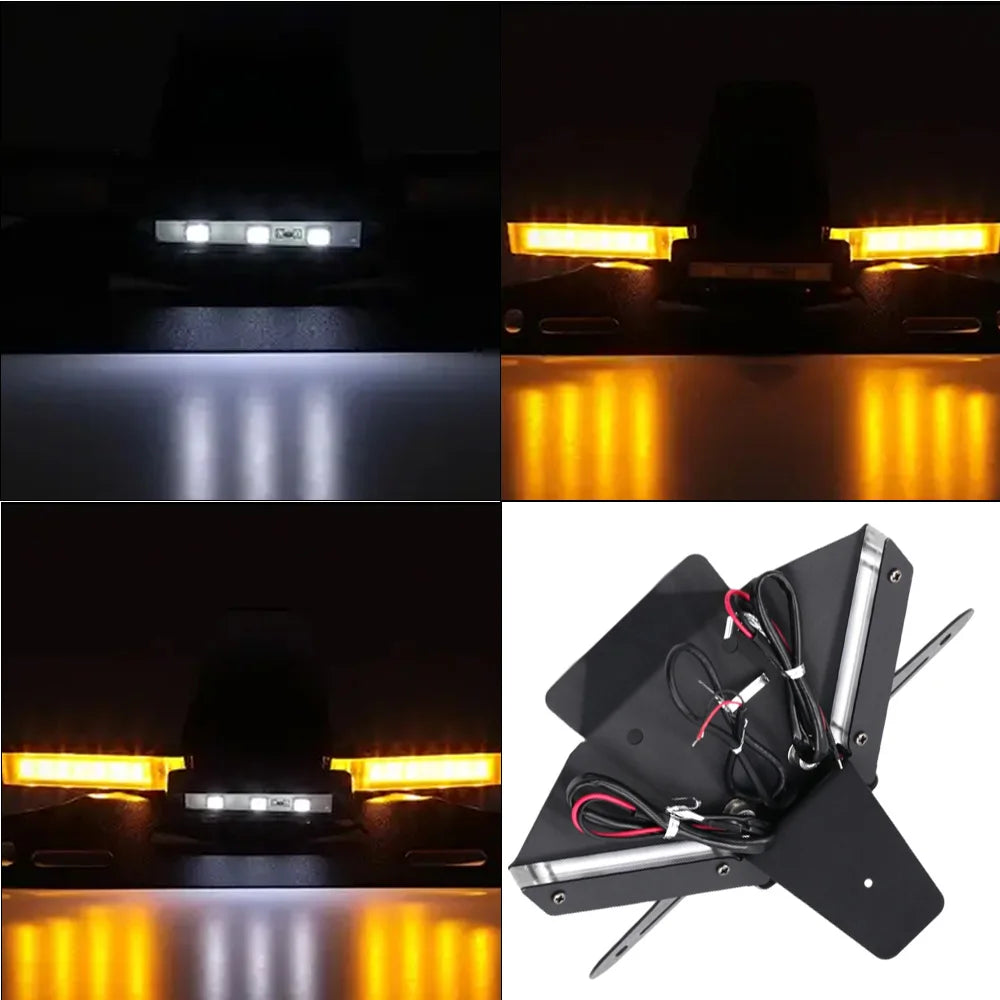 12V DC LED Motorcycle Rear Fender Eliminator Kit Tail Tidy Rear Fender License Plate Holder For Ducati Panigale V4 2018-2021