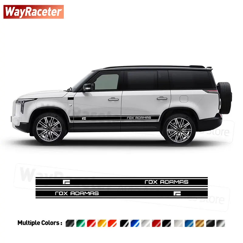 2 Pcs/Set Door Side Stripes Sticker Carbon Fiber Vinyl Decal For Polestones ROX ADAMAS 2025 2026 Accessories