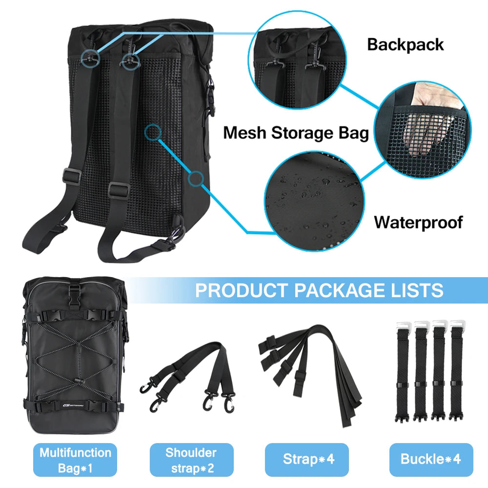 Motorcycle Bag Saddlebag Bumper Bag Backpack For Honda CB500X CRF1000L Africa Twin For BMW R1200GS R1250GS F850GS For VOGE 900DS