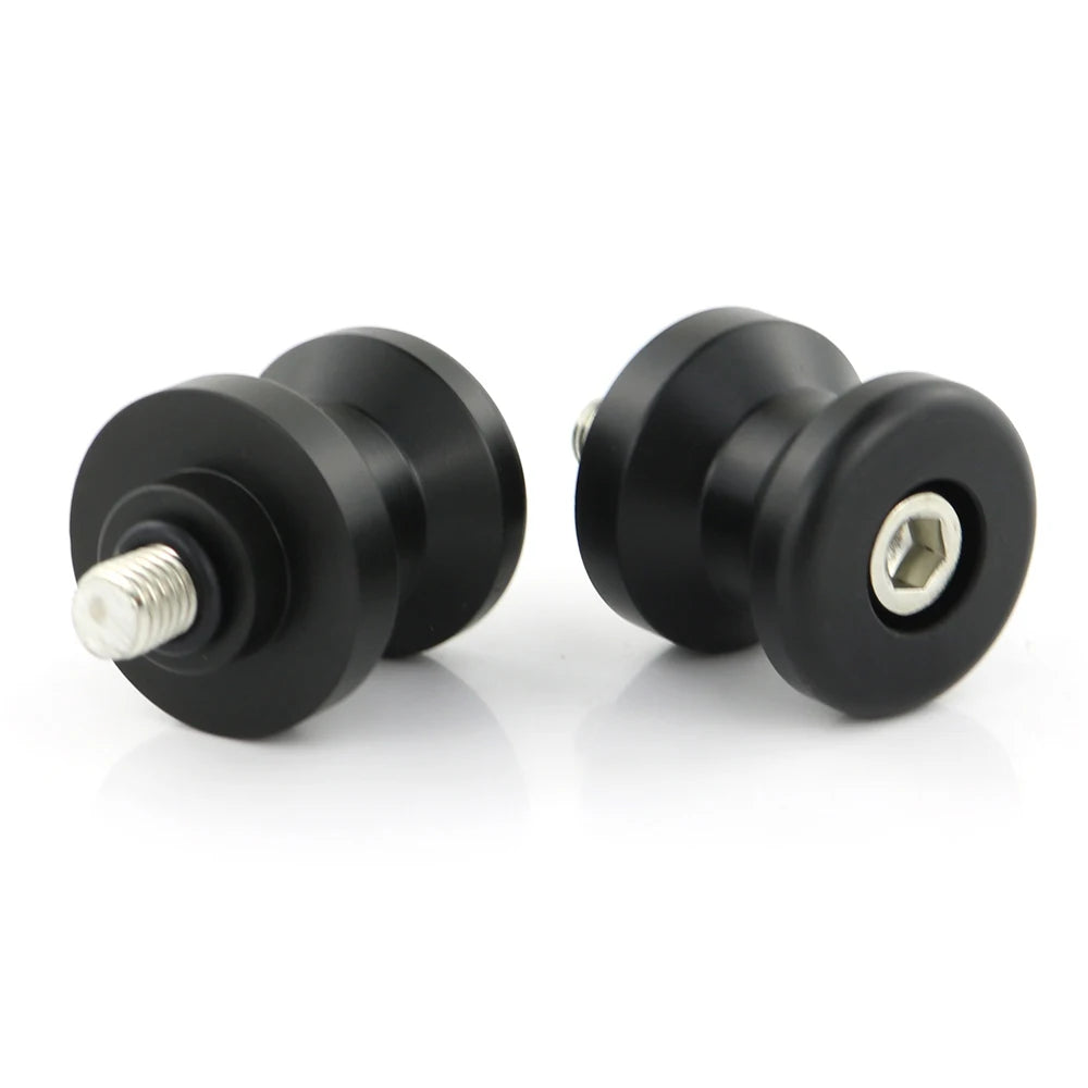 M6 M8 POM Swing Arm Spools Sliders Stand Bobbins Plastic 6mm 8mm Black For Honda Suzuki Yamaha BMW Ducati KTM Triumph Aprilia