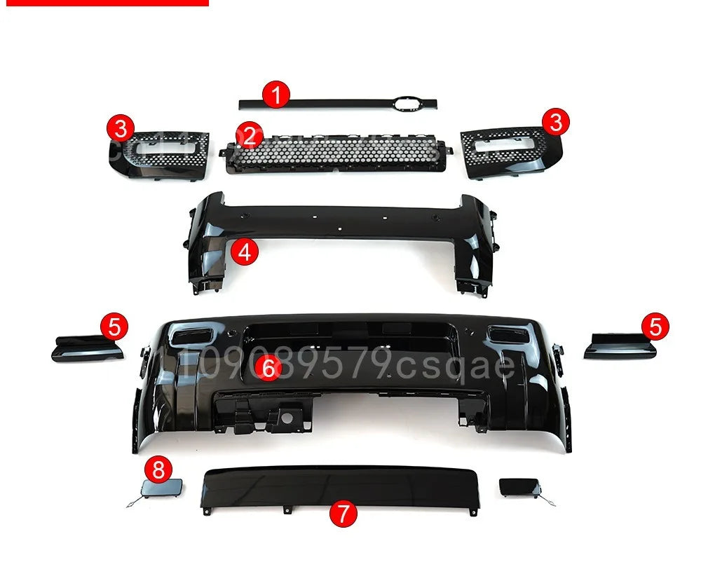 Car Body kit for Land Rover Defender 90 110 130 007 20-25 modified Front Rear Bumper Lip Bumper lower guard Spare Tire Cover