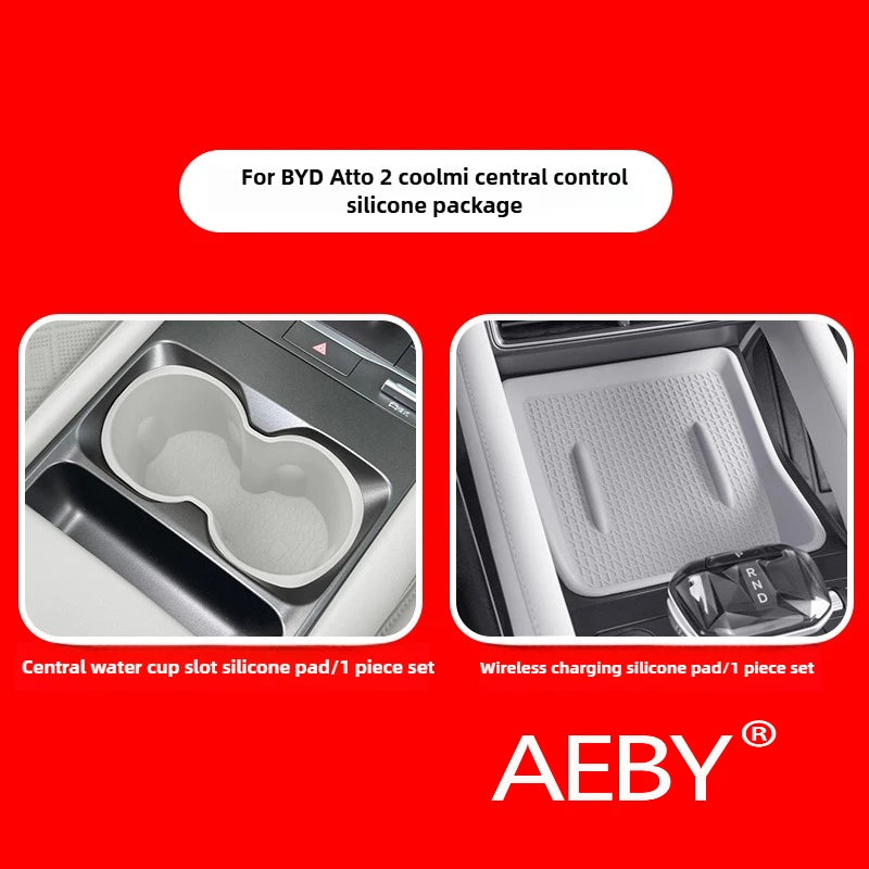 AEBY For BYD Atto 2 Smart Driving Edition 2024-2025 Wireless Charger Anti-Slip Mat, Silicone Anti-Slip Mat & Protector,interior
