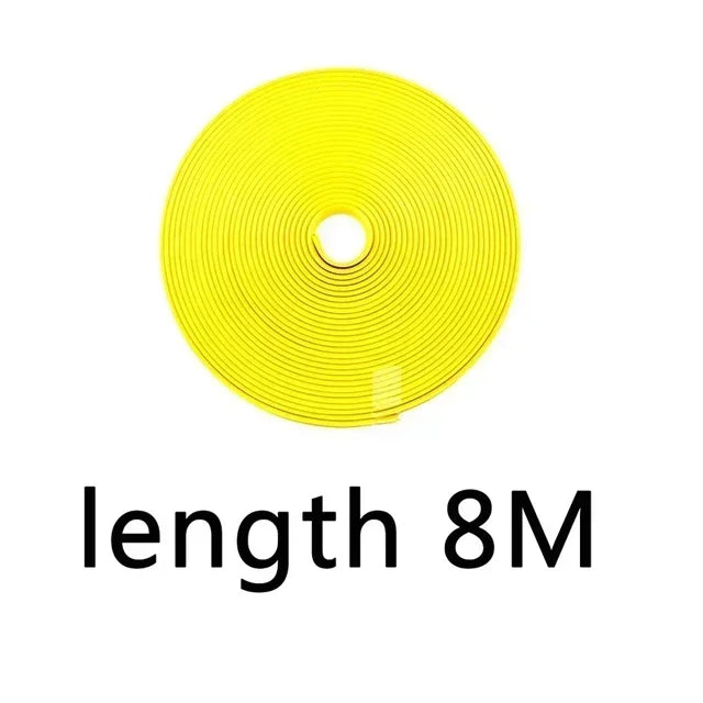 Universal 8M Car tires Styling Mouldings Rim Protect Strip Wheel Edge Protector Car Wheel Sticker Tire Protection Care Covers