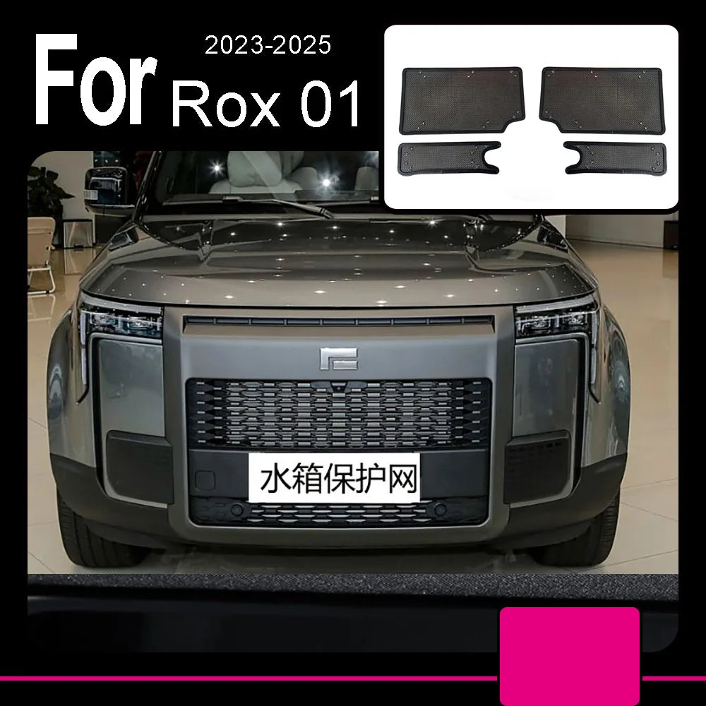 Front Grille Insect Screen For 2023- 2025 BAIC JISHI Polestone 01 Rox 01 Water Tank Stainless Steel Mesh Dust Prevention Insect