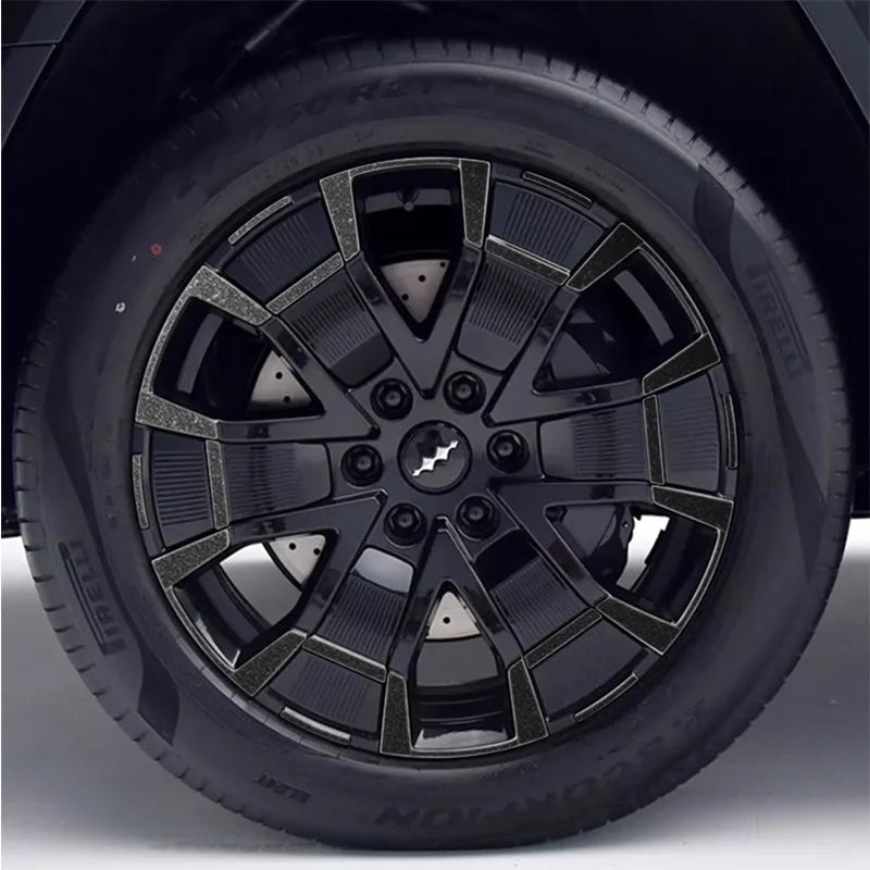 21-inch Wheel Sticker for BYD Leopard 8 Matte Black Wheel Wrap with Scratch Protection Accessory