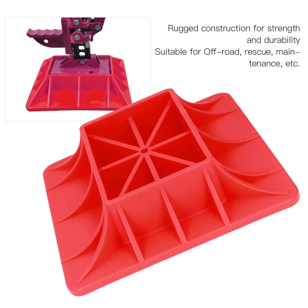 Heavy Duty Lift Jack Off Road Base Red Nylon Anti Fracture Support Board for Sand Mud Grass Soft Ground Lift Jack Base Jack Base