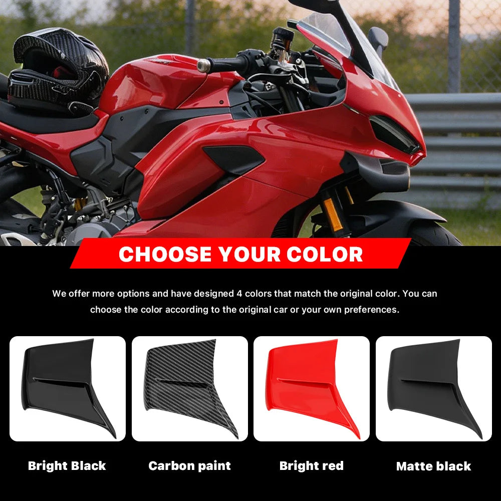New Motorcycle Winglets Spoiler V2 wings Fixed Wing For Ducati Panigale V2 V2S V2R 2025-2026 Side Panels Fairing Accessories