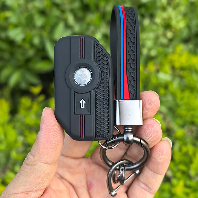 For BMW K 1600 B GT GTL R 1250 GS Adventure S1000 R XR 2021 2022 Silicone Remote Key Fob Keychain Ring Shell Case Cover Holder
