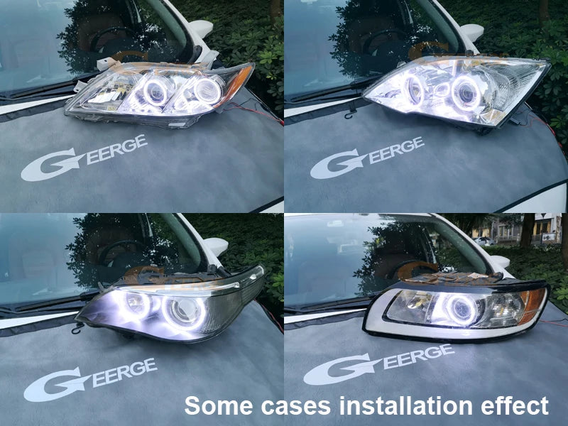 For Nissan 370Z 370 Z Z34 Fairlady 2009 - 2020 Day Light Excellent Ultra Bright COB Led Angel Eyes Kit Halo Rings