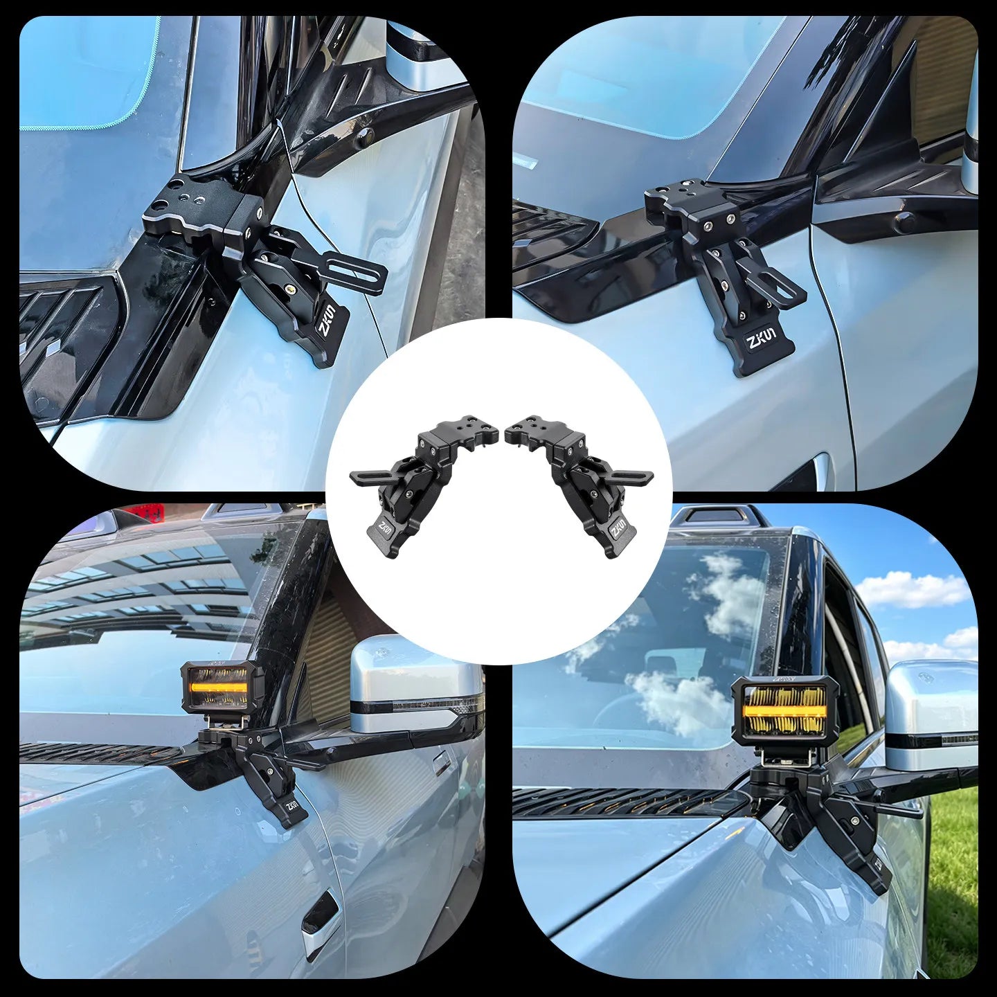 For BYD Leopard 8 DENZA B8 2024 2025 2026 Car A-Pillar Dual Light Expansion Bracket Hood LED Spotlight Quick-Release Light Stand