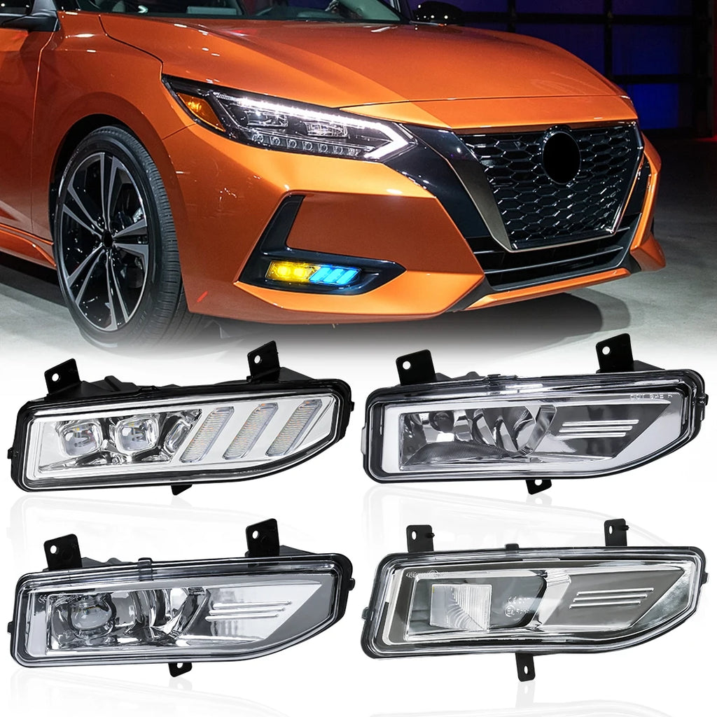 LED Fog lamp Daytime Running Light DRL For Nissan Sentra 2020 Xtrail Rogue Kicks 2017 2018 2019 2020 Qashqai 2019 2020 Headlight