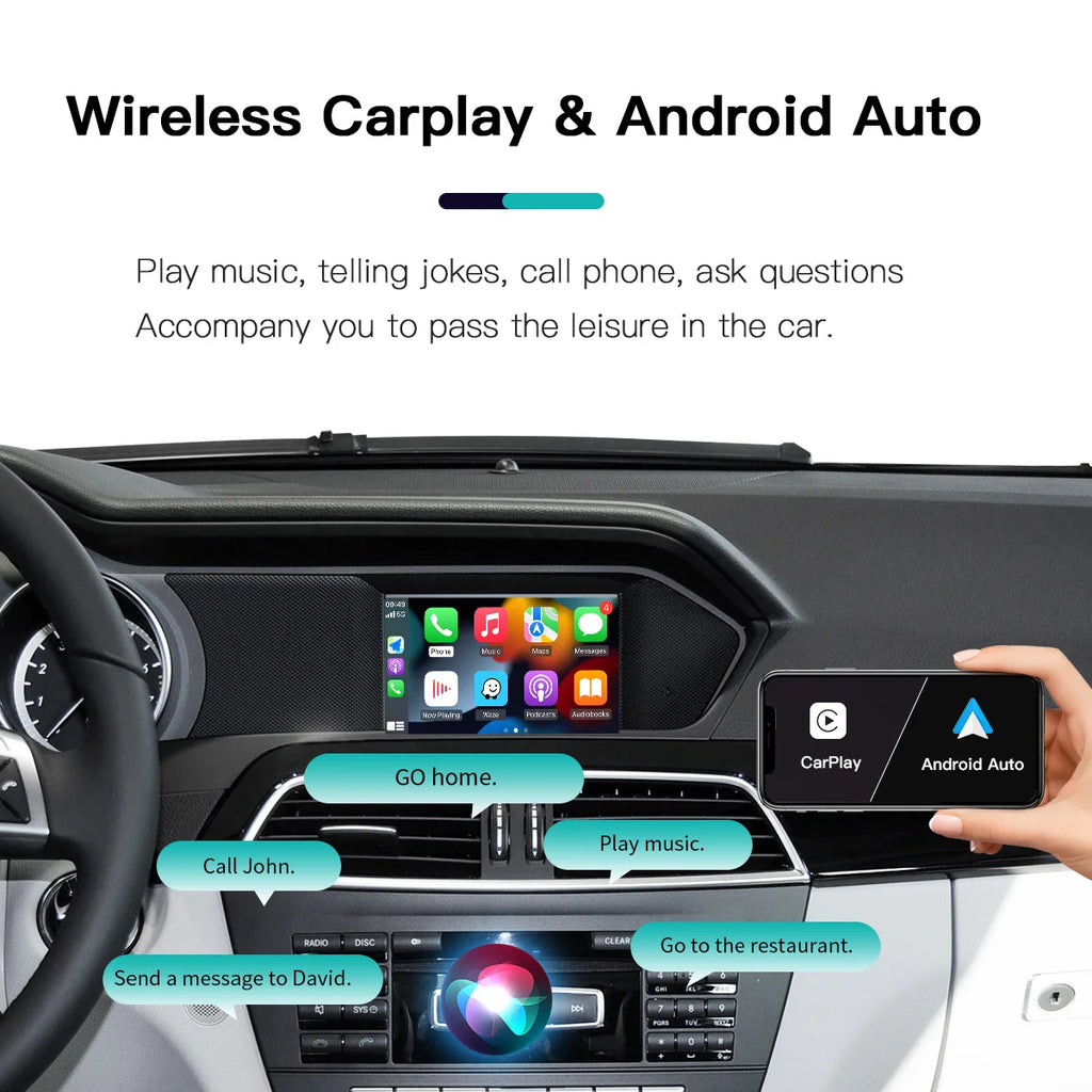 Wireless Carplay Stereo Navigation Car Radio For Mercedes Benz W117 W209 W204 W463 Android Auto Upgrade 12.0 5G Wifi