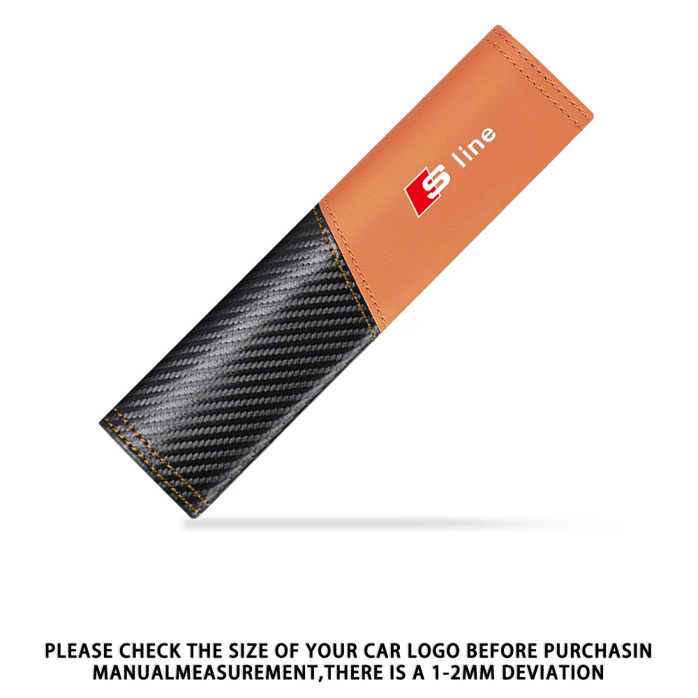 1Pcs Car Seat Belt Shoulder Carbon fiber Protector Pads For Audi Sline TT Q1 Q2 Q3 Q4 Q5 Q6 Q7 A1 A2 A3 A4 A4L A5 A6 A7 A8 A8L