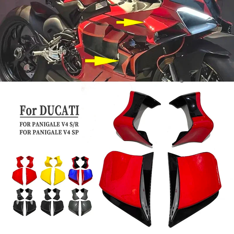 Fit For Ducati Panigale V4 V4S V4R SP 2022-2024 Motorcycle Accessories Fixed Wing Aerodynamic Winglets Spoiler Deflector Fairing