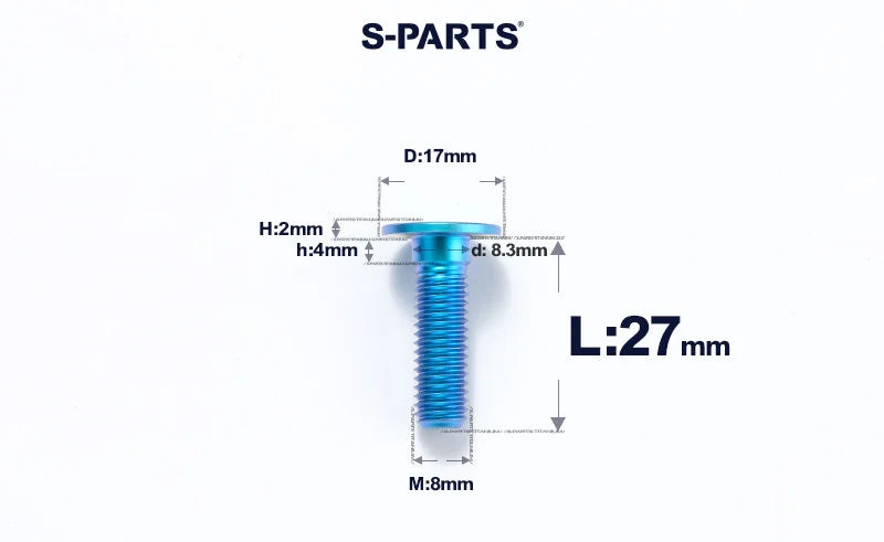 1PC Titanium Alloy A3 M8x27mm Front Brake Disc Screw Modified Parts Fit For BMW GS Brake Disc gs1200 1250