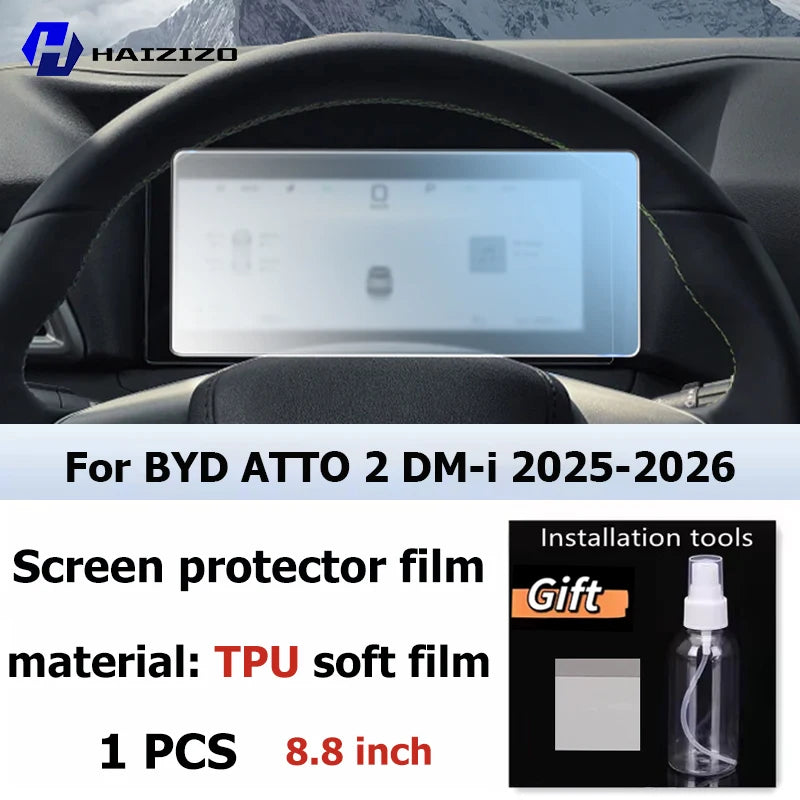 For BYD ATTO 2 DM-i 2025-2026 Car Interior Matte Screen Protector Console GPS Navigation LCD Screene TPU Film Scratch Resistant