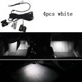 4PCS LED Car Interior Atmosphere Stripes Ambient Light Foot Light Decorative Ice Blue For Toyota Land Cruiser Prado LC250 J250