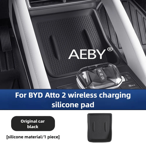 AEBY For BYD Atto 2 Smart Driving Edition 2024-2025 Wireless Charger Anti-Slip Mat, Silicone Anti-Slip Mat & Protector,interior