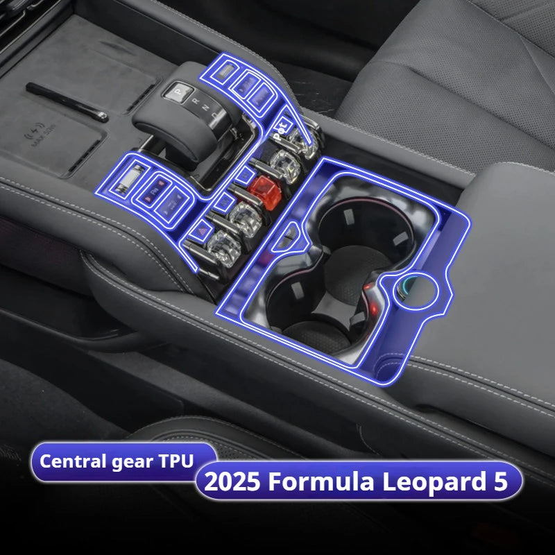 For BYD Formula Leopard 5 8 Car Interior Protection Film TPU Center Console Anti-Scratch Film Car Interior Stickers