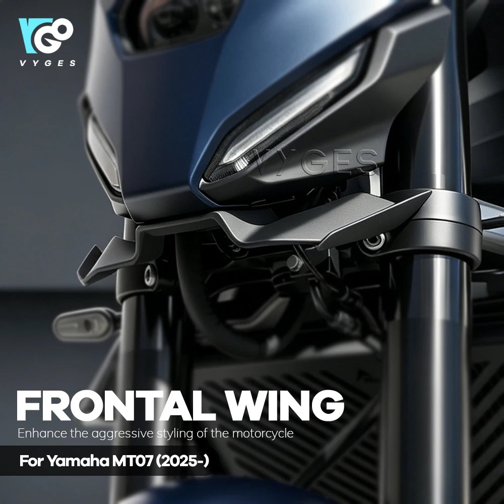 Front Spoiler Frontal Wing Lower Spoiler Front Lip Wind Wing Fairing Winglets Wing Deflector For Yamaha MT07 MT-07 2025-