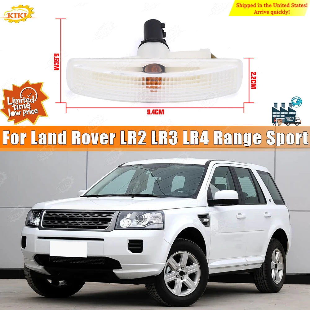 إشارة انعطاف جانبية أوتوماتيكية باللون الكهرماني، مصباح تحديد الموقع، OEM LR007954، مناسب لسيارات لاند روڤر LR2 LR3 LR4 رينج سبورت، قطع غيار الإضاءة الجانبية.