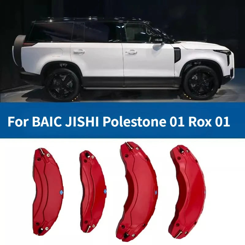 Aluminum Alloy Car Brake Caliper Cover for Jishi 01 Polestones 01 ROX 01,Front Rear Wheel Hub Caliper Shell Decor Upgrade Parts