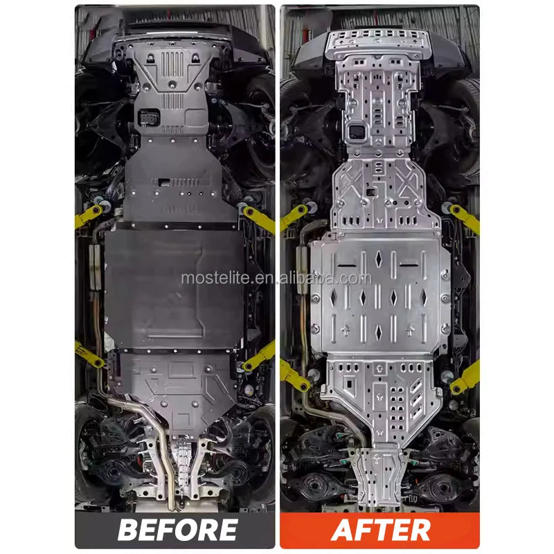 2025 Hot Sale Aluminum Motor Battery Guard Under Bottom Protection Engine Guard Chassis Skid Plate For BYD Leopard 8 Accessories