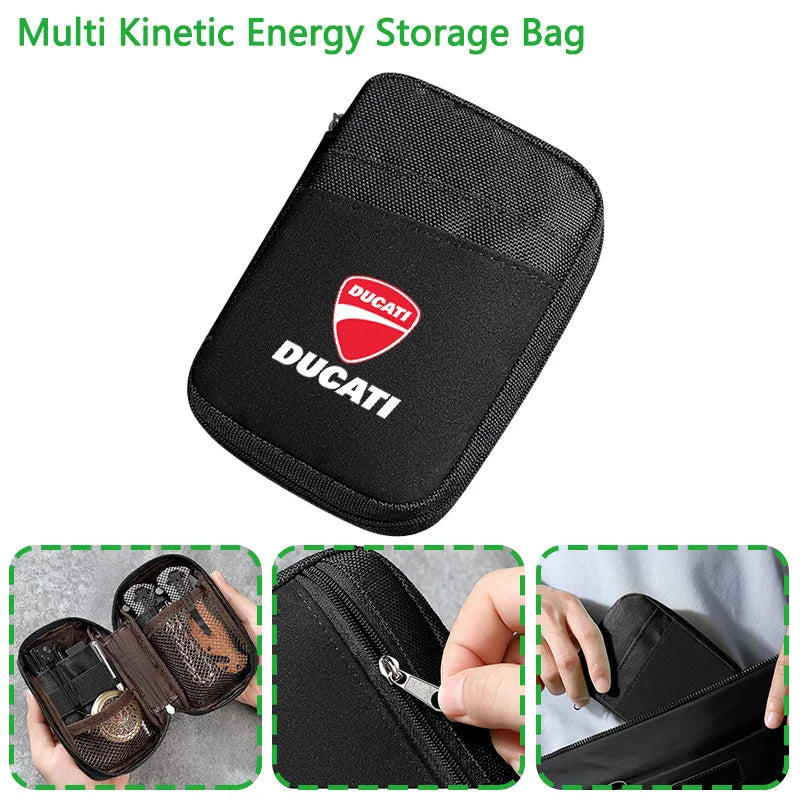 Motorcycle Logo Wallets Bank Card Coins Purses Moto Styling Accessories for Ducati Monster Panigale Superleggera V4 V2 Scrambler