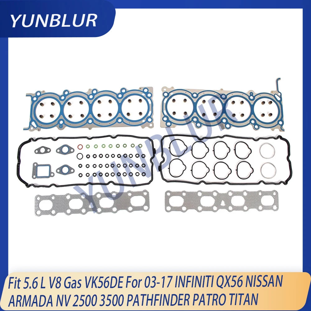 Engine Parts Full Gasket Set Fit 5.6 L V8 Gas VK56DE For 03-17 INFINITI QX56 NISSAN ARMADA NV 2500 3500 PATHFINDER PATRO TITAN
