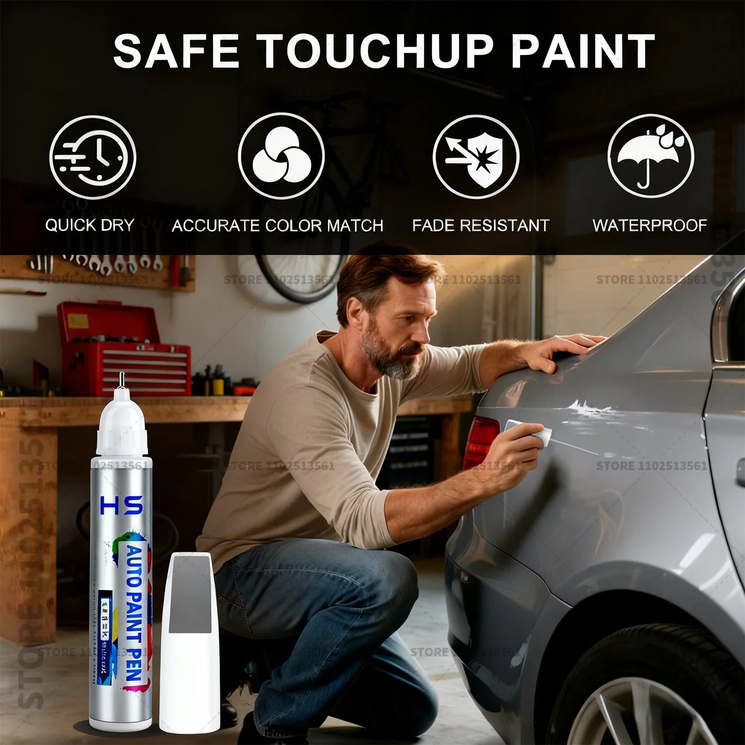 For LAND ROVER Defender Car Paint Repair Pen Paint Scratch Repair Accessories Fuji White Santorini Black Eiger Grey Sedona Red