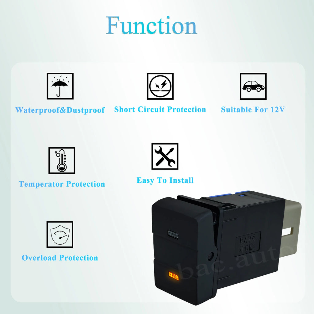 12V OEM LED Rocker Switch Seat Heating On-Off-On for Toyota Camry Corolla Land Cruiser Prado Hilux RAV4 4Runner Winch IN Camera