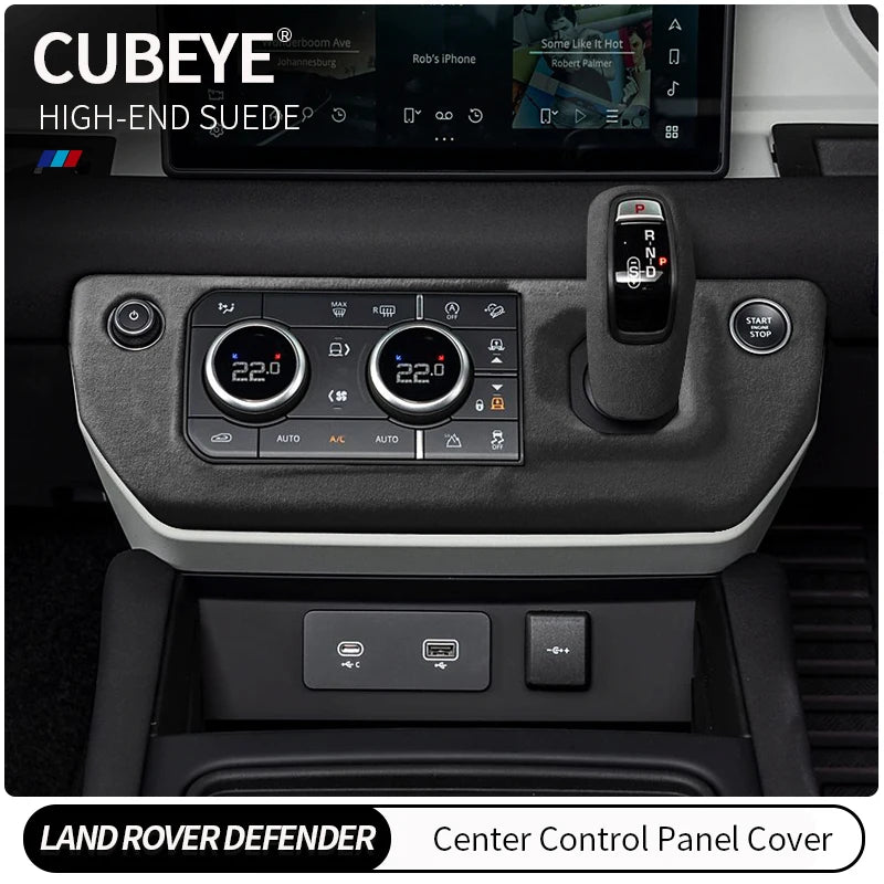 Made of Alcantara Suede Interior Central Gear Lever Console Lid Sheath Shell Cover For Land Rover DEFENDER 2020-2022 Accessories