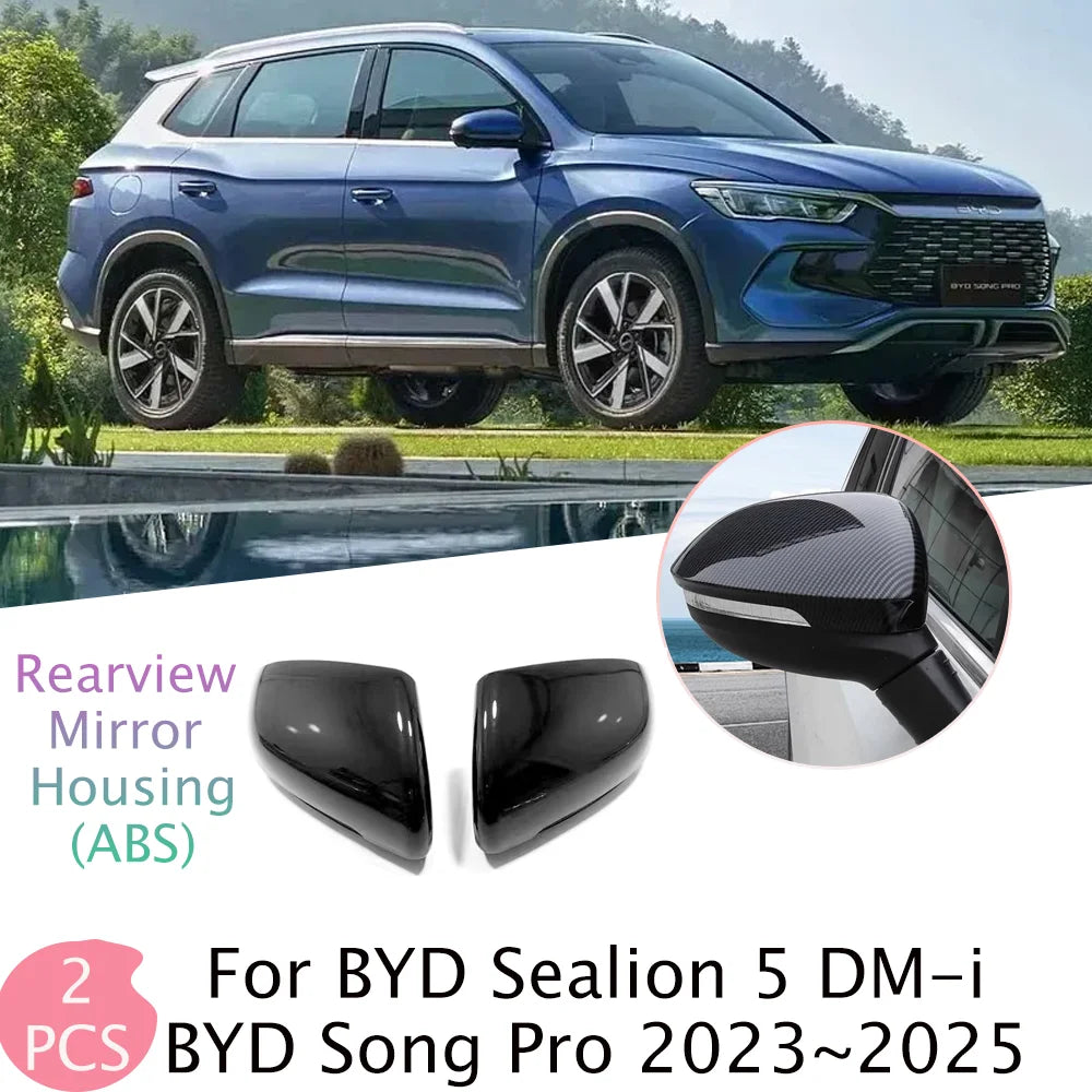For BYD Song Pro BYD Sealion 5 DM-i 2023~2025 2024 Rearview Mirror Anti Collision Scratch Strips Protect Cover Accessories