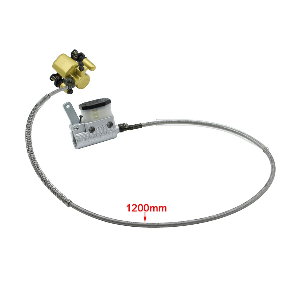 Hydraulic Disc Brake Master Cylinder Caliper Foot Brake Fit For DIY Venue Racing Drift Kart Tricycle ATV Quad Bike Replace Parts