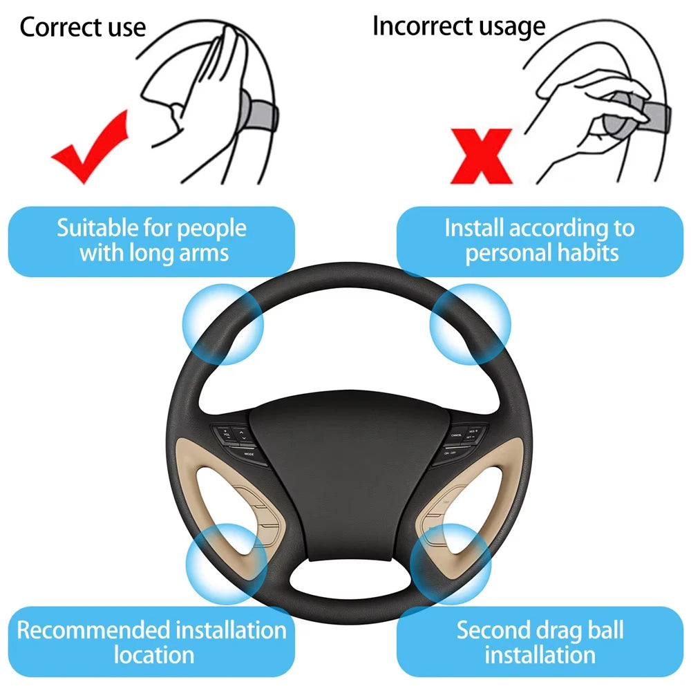 Labor Saving Control On The Car Steering Wheel Turning Ball Handle Rotary Steering Wheels Spinner Knob Steering Wheel Booster