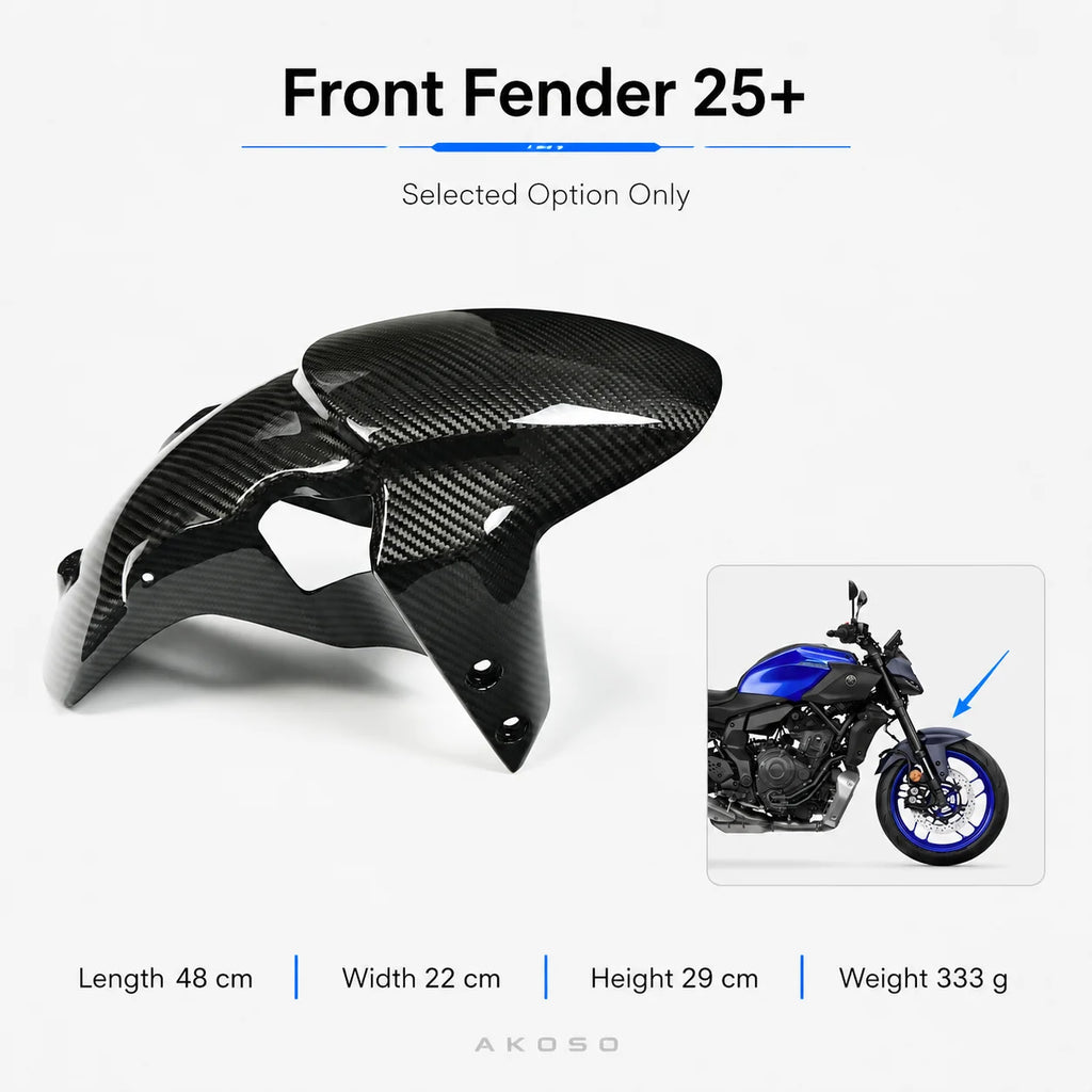 Bodywork Fairing Kit Options Carbon Fiber Fender Panel Cover Set Upgrade for Yamaha MT07 MT-07 2025+ Motorcycle Accessories
