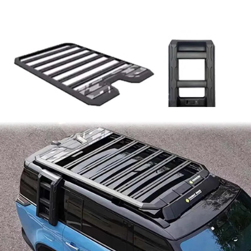 High Performance Alloy Side Ladder & Roof Platform Rack, Robust External Modification Parts Combo for Rox 01 Accessories
