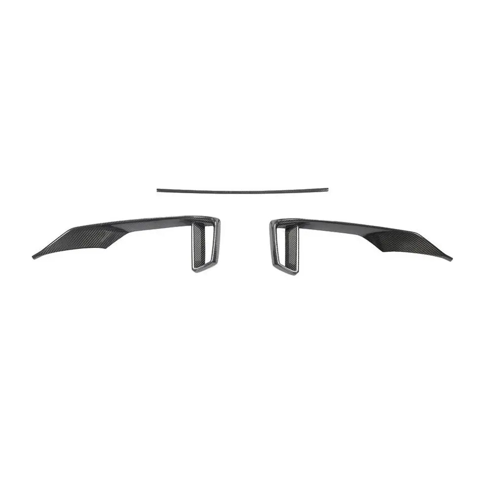 Carbon Fiber Front Bumper Scoop Trims For AUDI RS3 Base Sedan 2.5L 2480CC 2017-2019