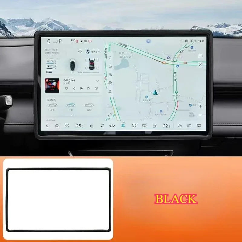 Car Central Control Navigation Screen Display Protective Cover Silicone Frame Auto Accessories For Changan Deepal S07 S7 2024