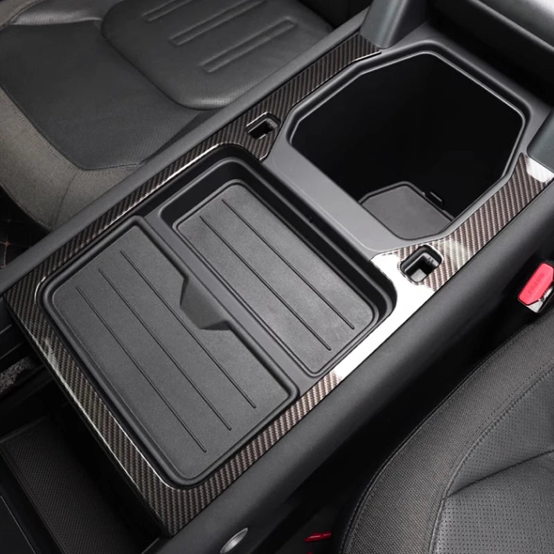 1pc ABS Car Central Control Storage Box Cup Trim Decoration Cover Sticker Frame for Land Rover Defender 20-24 Interior Accessory