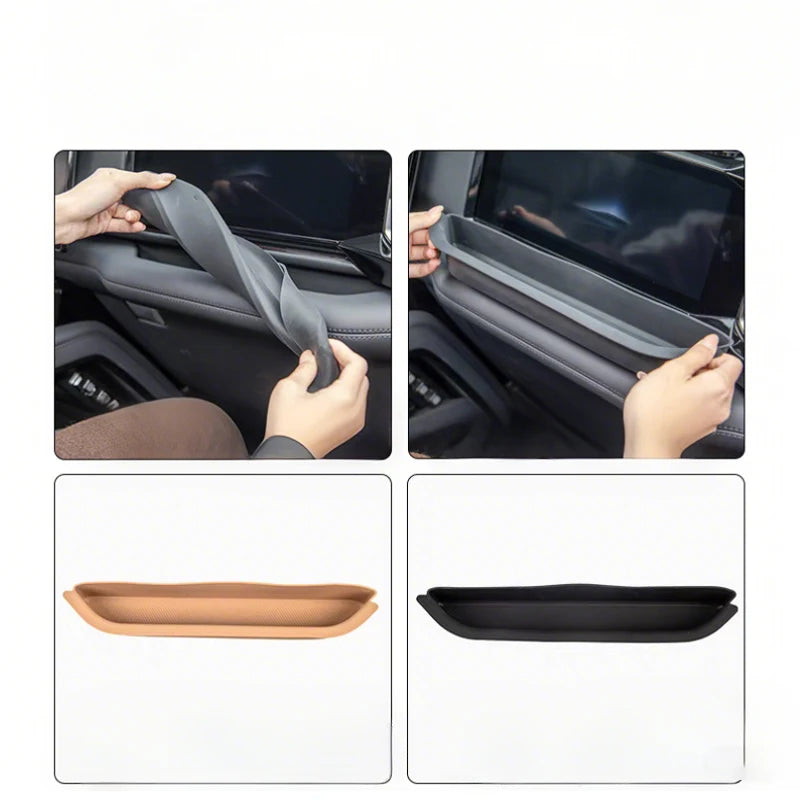 For BYD Formula Leopard 8 Passenger Side Silicone Storage Box ScratchResistant StainResistant Non-Slip Dashboard Organizer