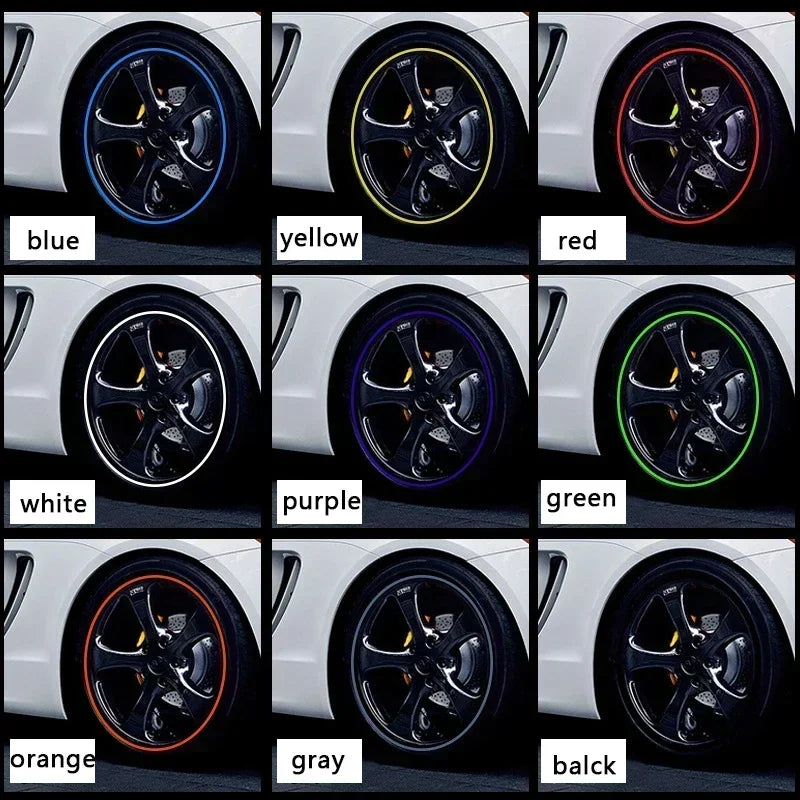 8M Car Rim Protect Strip Wheel Edge Protector Universal Car Wheel Sticker Tire Protection Care Covers DIY Car Styling