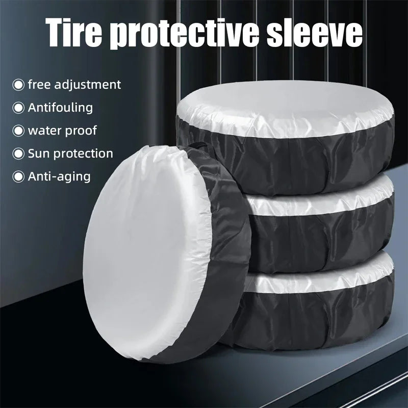 For Toyota Camry Corolla RAV4 Hilux Fortuner Yaris Land Cruiser 4PCS Car Tire Cover Spare Wheel Dustproof Protector